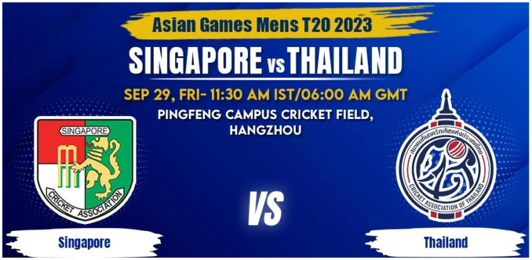 Singapore vs Thailand Today Match Prediction & Live Odds - Asian Games 2023