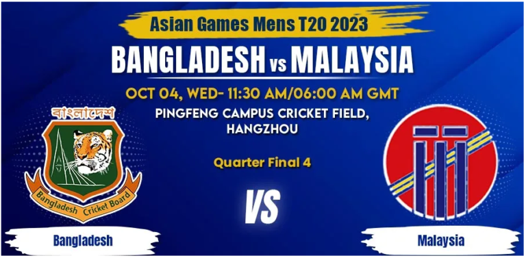 Bangladesh vs Malaysia Today Match Prediction & Live Odds - Asian Games 2023