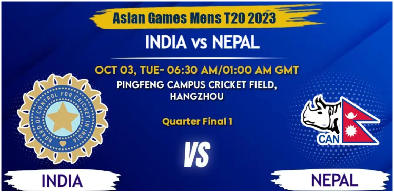 India vs Nepal Today Match Prediction & Live Odds - Asian Games 2023