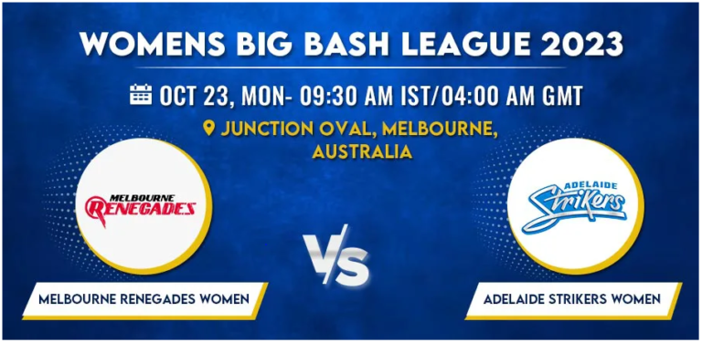 Melbourne Renegades vs Adelaide Strikers Women T20 Today Match Prediction & Live Odds - WBBL 2023