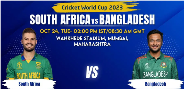 South Africa vs Bangladesh Match Prediction, Betting Tips & Odds - Cricket World Cup 2023