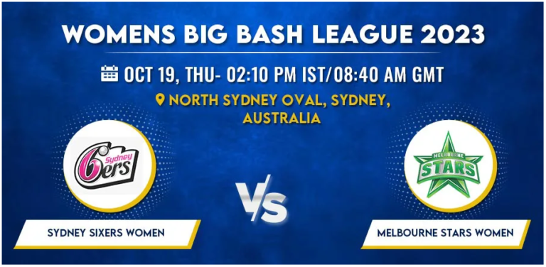 Sydney Sixers vs Melbourne Stars Women T20 Today Match Prediction & Live Odds - WBBL 2023