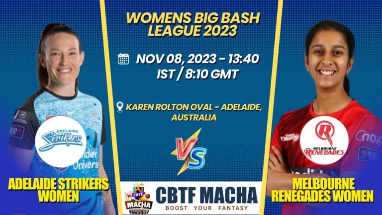 Adelaide Strikers vs Melbourne Renegades Women T20 Today Match Prediction & Live Odds - WBBL 2023