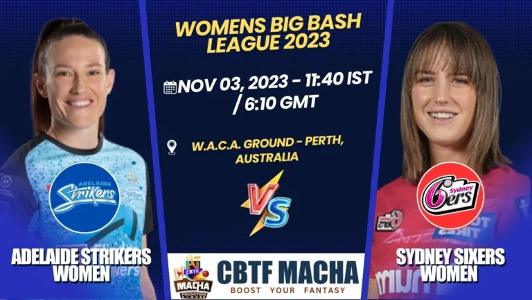 Adelaide Strikers vs Sydney Sixers Women T20 Today Match Prediction & Live Odds - WBBL 2023