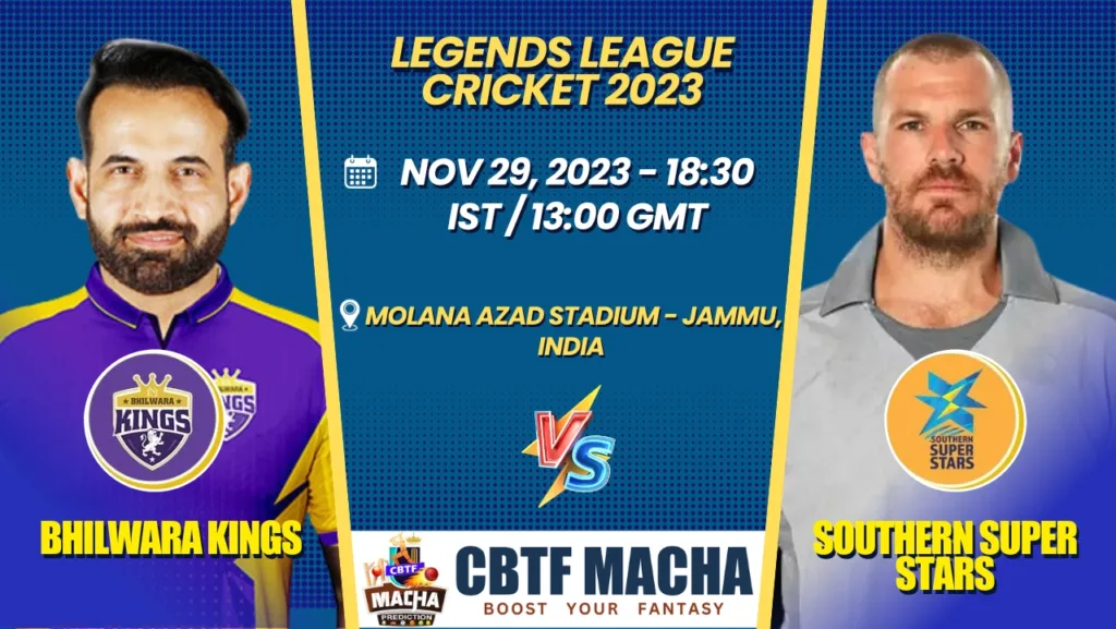 Bhilwara Kings vs Southern Super Stars T20 Today Match Prediction & Live Odds - Legends League Cricket 2023