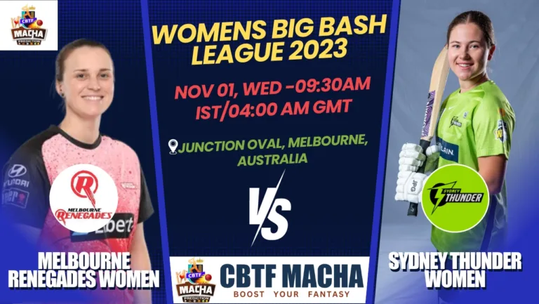 Melbourne Renegades vs Sydney Thunder Women T20 Today Match Prediction & Live Odds - WBBL 2023