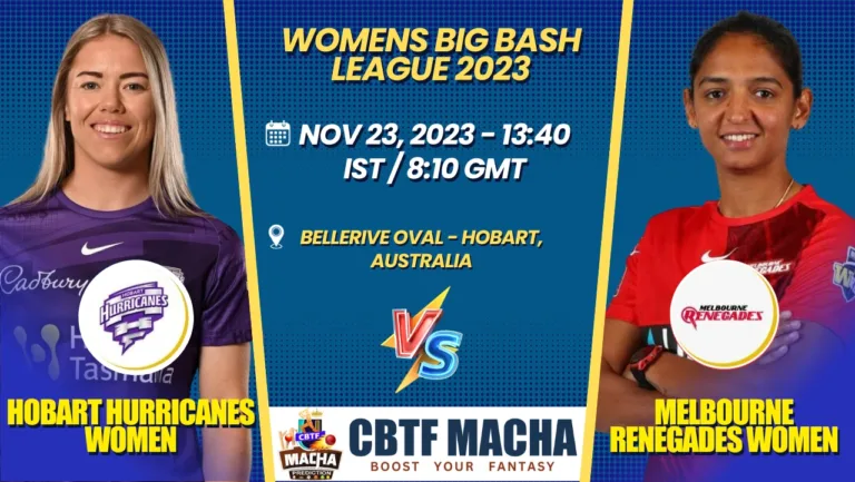 Hobart Hurricanes vs Melbourne Renegades Women T20 Today Match Prediction & Live Odds - WBBL 2023