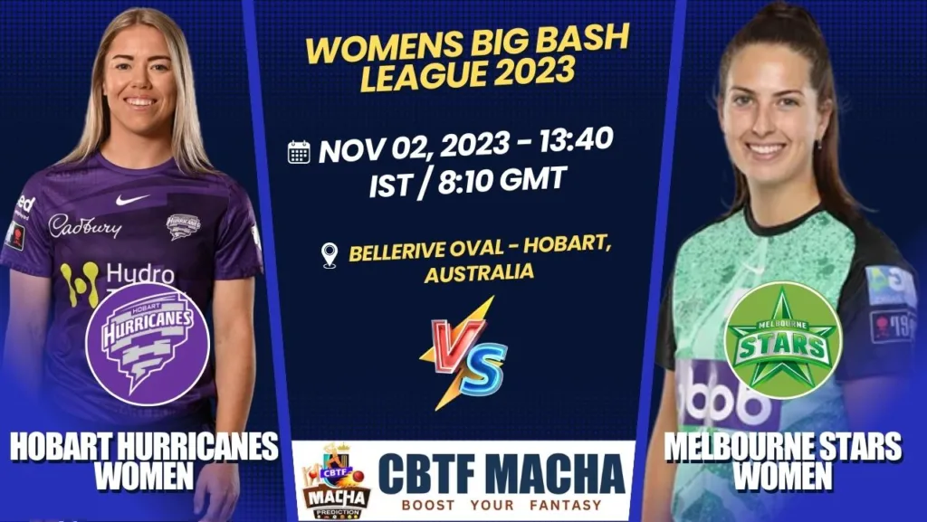 Hobart Hurricanes vs Melbourne Stars Women T20 Today Match Prediction & Live Odds - WBBL 2023