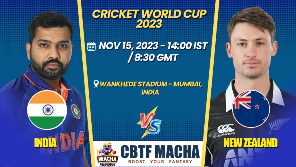 India vs New Zealand Semi Final Match Prediction, Betting Tips & Odds - Cricket World Cup 2023