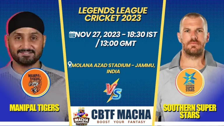 Manipal Tigers vs Southern Super Stars T20 Today Match Prediction & Live Odds - Legends League Cricket 2023