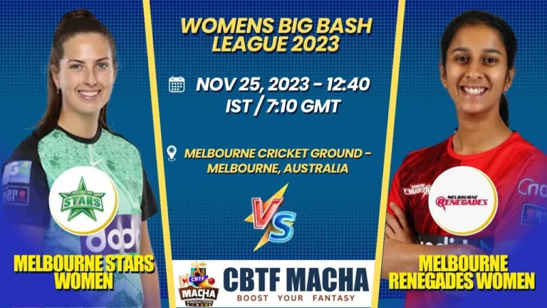 Melbourne Stars vs Melbourne Renegades Women T20 Today Match Prediction & Live Odds - WBBL 2023