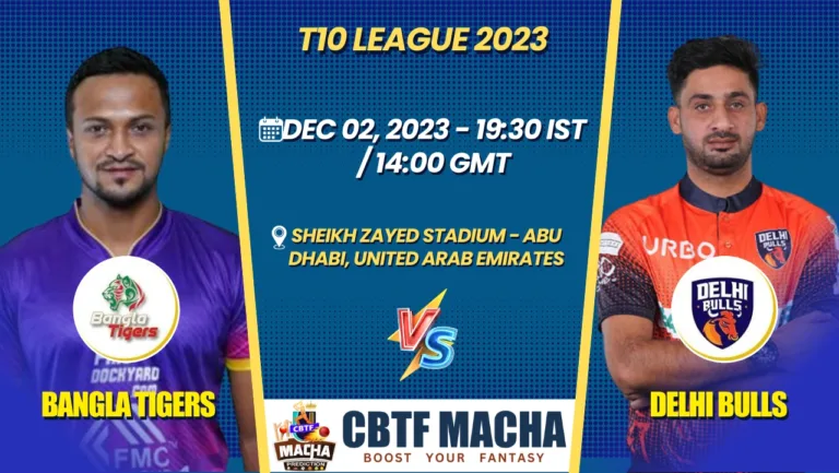 Bangla Tigers vs Delhi Bulls Today Match Prediction & Live Odds - T10 League 2023