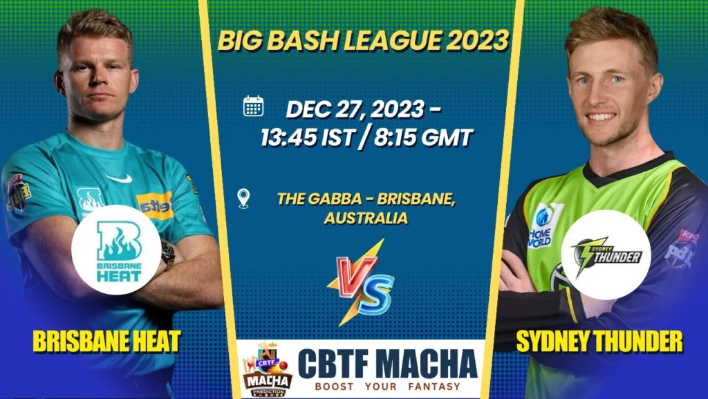 Brisbane Heat vs Sydney Thunder Today Match Prediction & Live Odds - BBL 2023