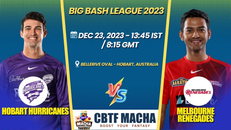 Hobart Hurricanes vs Melbourne Renegades Today Match Prediction & Live Odds - BBL 2023