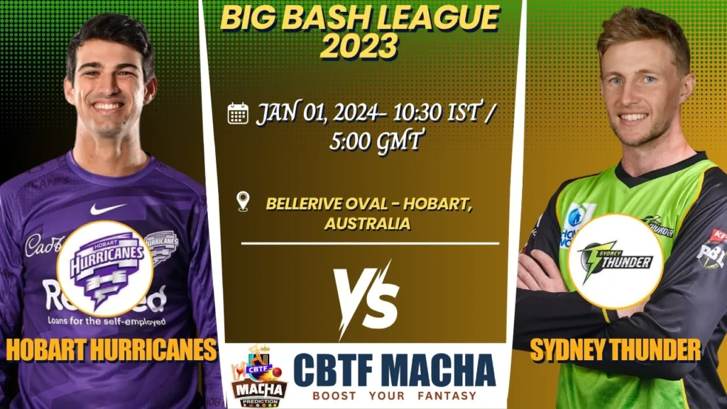 Hobart Hurricanes vs Sydney Thunder Today Match Prediction & Live Odds - BBL 2023