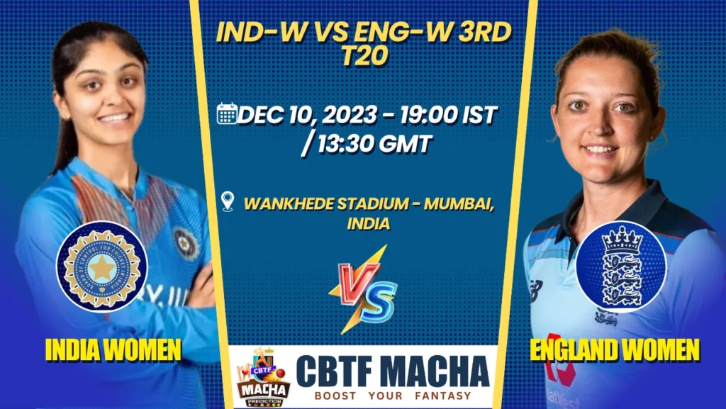 India vs England Women 3rd T20 Match Prediction, Betting Tips & Odds