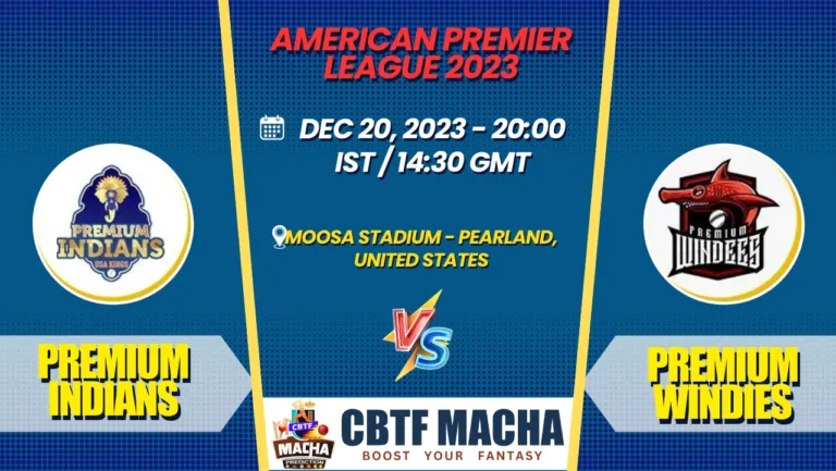 Premium Indians vs Premium Windies Today Match Prediction & Live Odds - American Premier League 2023