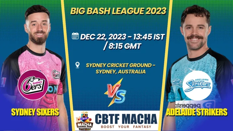 Sydney Sixers vs Adelaide Strikers Today Match Prediction & Live Odds - BBL 2023