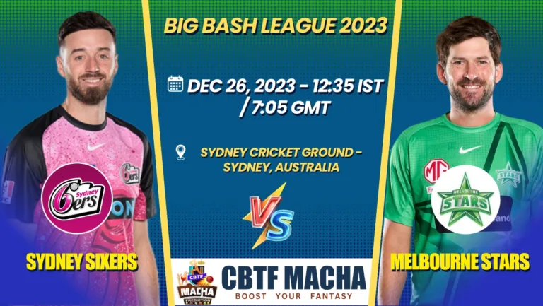 Sydney Sixers vs Melbourne Stars Today Match Prediction & Live Odds - BBL 2023