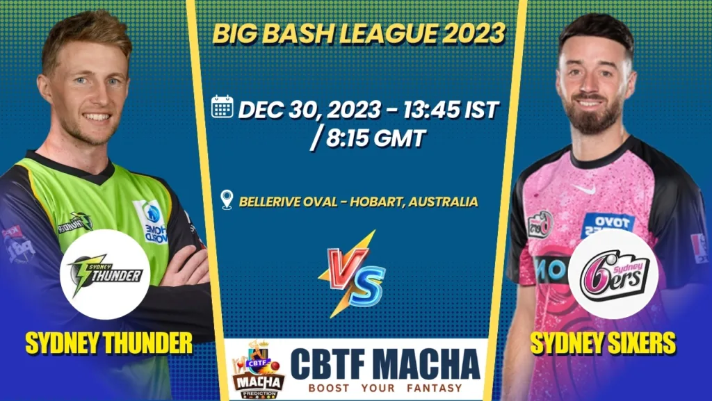 Sydney Thunder vs Sydney Sixers Today Match Prediction & Live Odds - BBL 2023