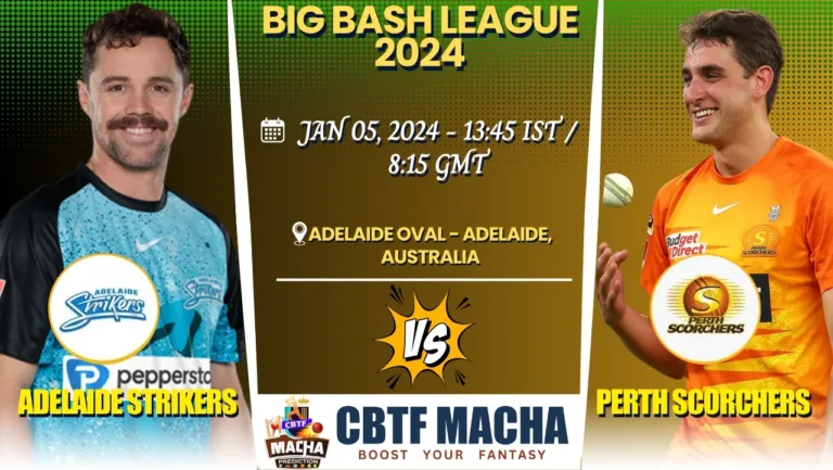 Adelaide Strikers vs Perth Scorchers Today Match Prediction & Live Odds - BBL 2024