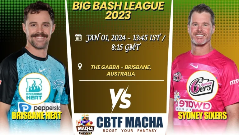 Brisbane Heat vs Sydney Sixers Today Match Prediction & Live Odds - BBL 2023