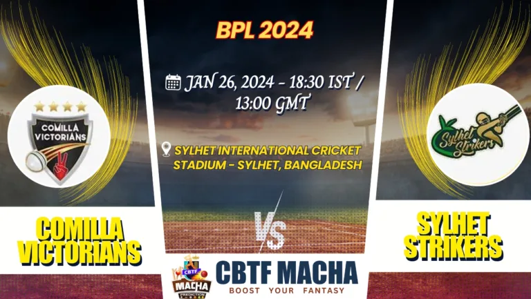 Comilla Victorians vs Sylhet Strikers Today Match Prediction & Live Odds - BPL 2024