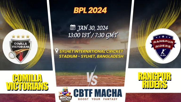 Comilla Victorians vs Rangpur Riders Today Match Prediction & Live Odds - BPL 2024