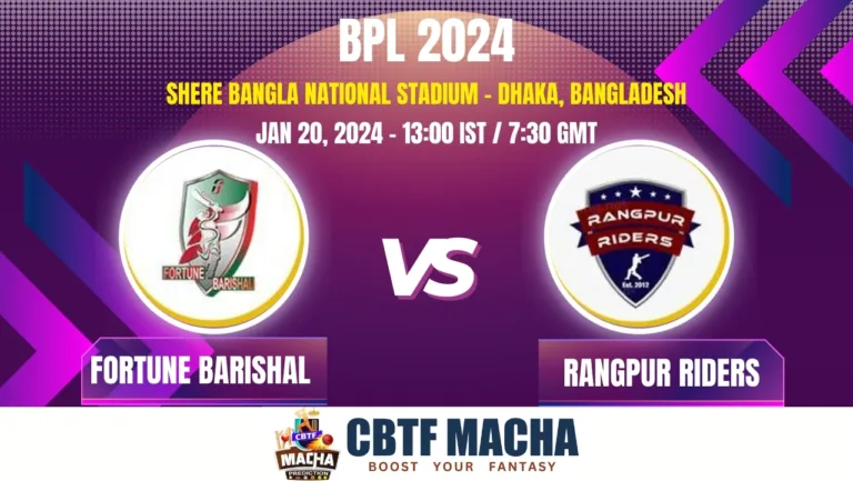 Fortune Barishal vs Rangpur Riders Today Match Prediction & Live Odds - BPL 2024