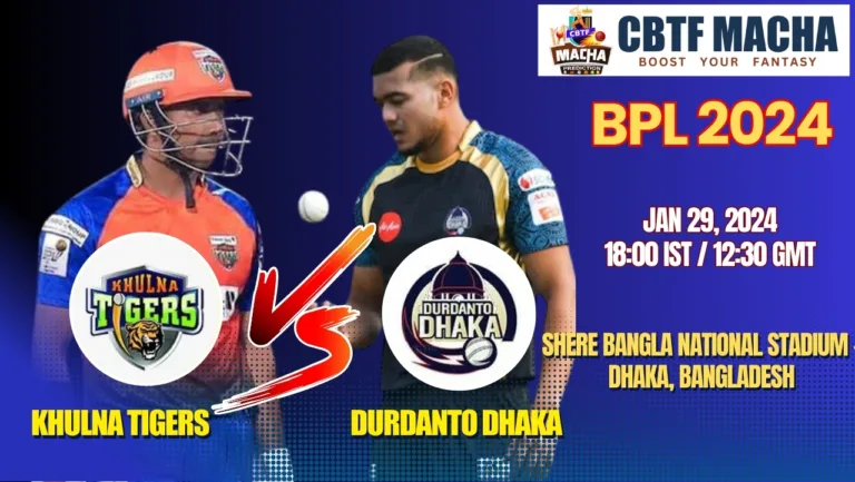 Khulna Tigers vs Durdanto Dhaka Today Match Prediction & Live Odds - BPL 2024