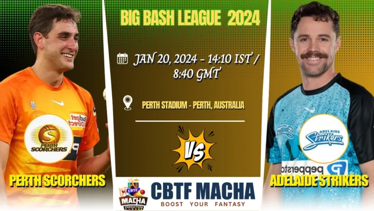 Perth Scorchers vs Adelaide Strikers Today Match Prediction & Live Odds - Knockout BBL 2024