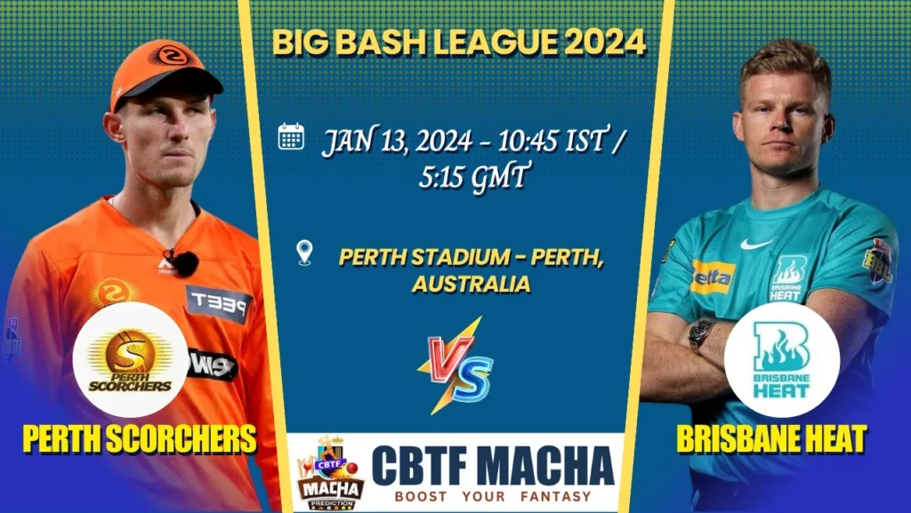 Perth Scorchers vs Brisbane Heat Today Match Prediction & Live Odds - BBL 2024