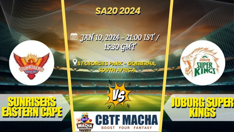 Sunrisers Eastern Cape vs Joburg Super Kings Today Match Prediction & Live Odds - SA20 2024