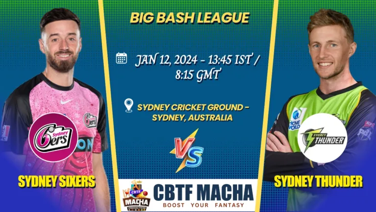 Sydney Sixers vs Sydney Thunder Today Match Prediction & Live Odds - BBL 2024