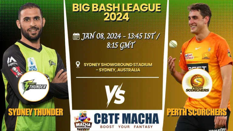 Sydney Thunder vs Perth Scorchers Today Match Prediction & Live Odds - BBL 2024