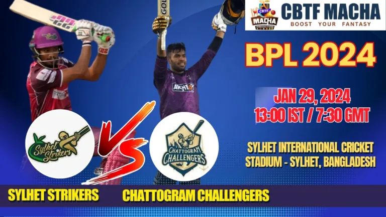 Sylhet Strikers vs Chattogram Challengers Today Match Prediction & Live Odds - BPL 2024