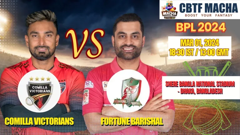 Comilla Victorians vs Fortune Barishal Today Match Prediction & Live Odds - Final BPL 2024