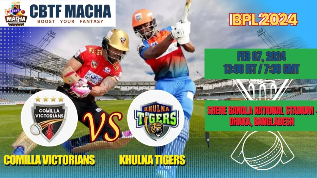 Comilla Victorians vs Khulna Tigers Today Match Prediction & Live Odds - BPL 2024