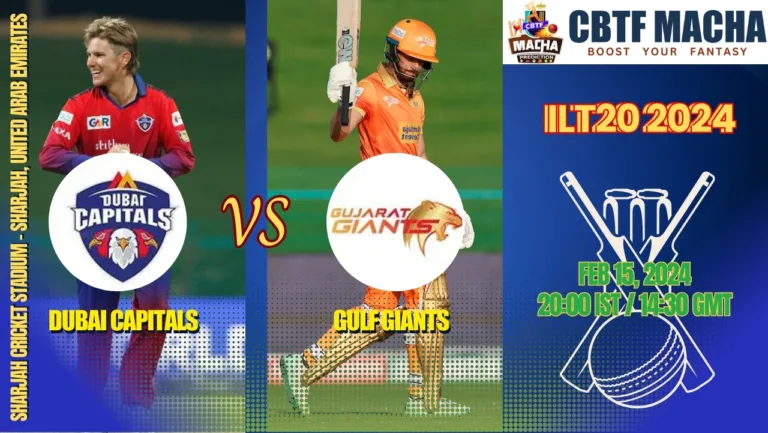 Dubai Capitals vs Gulf Giants Today Match Prediction & Live Odds - Qualifier ILT20 2024