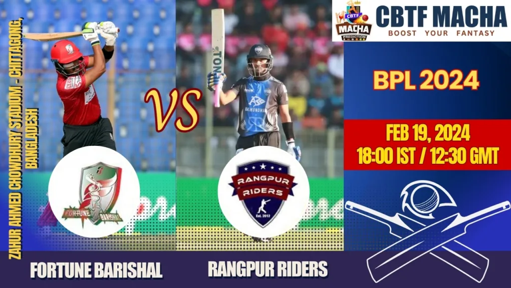 Fortune Barishal vs Rangpur Riders Today Match Prediction & Live Odds - BPL 2024