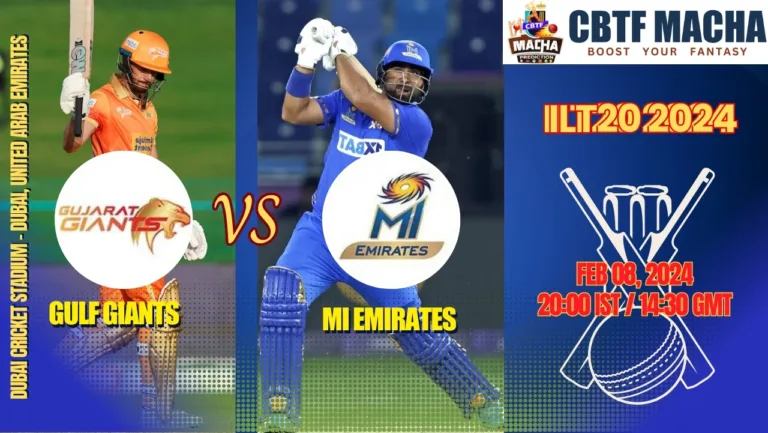 Gulf Giants vs MI Emirates Today Match Prediction & Live Odds - ILT20 2024