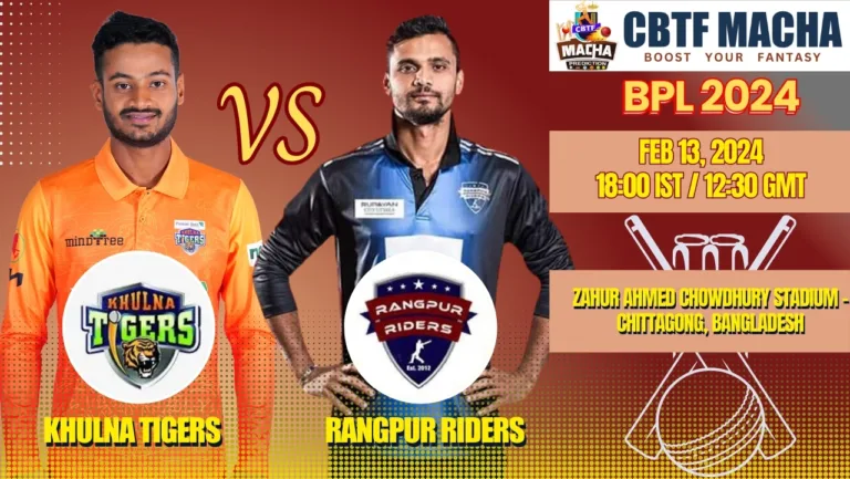 Khulna Tigers vs Rangpur Riders Today Match Prediction & Live Odds - BPL 2024