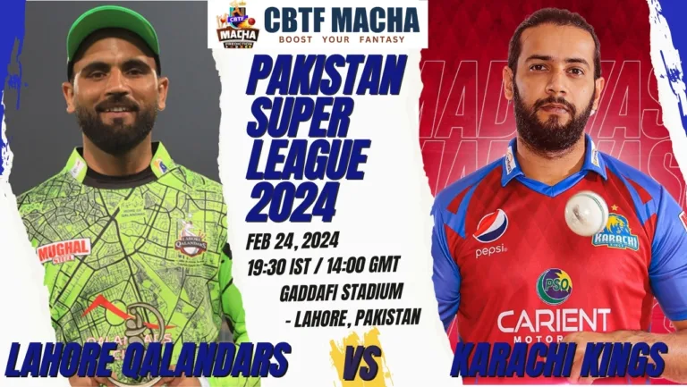 Lahore Qalandars vs Karachi Kings Today Match Prediction & Live Odds - PSL 2024