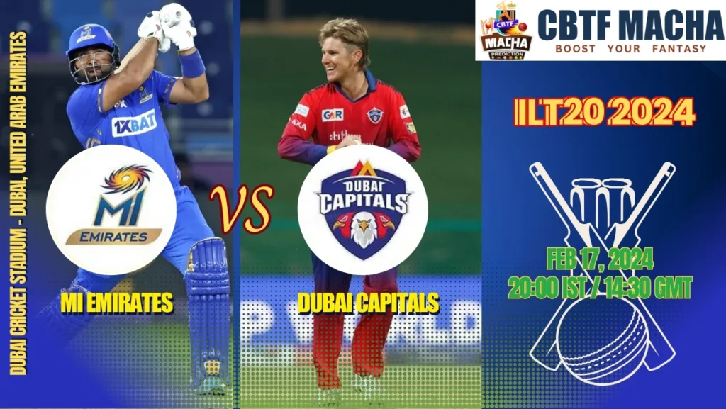 MI Emirates vs Dubai Capitals Today Match Prediction & Live Odds - Final ILT20 2024