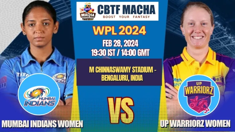 Mumbai Indians vs UP Warriorz Women Today Match Prediction & Live Odds - WPL 2024