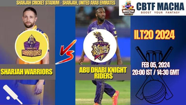 Sharjah Warriors vs Abu Dhabi Knight Riders Today Match Prediction & Live Odds - ILT20 2024