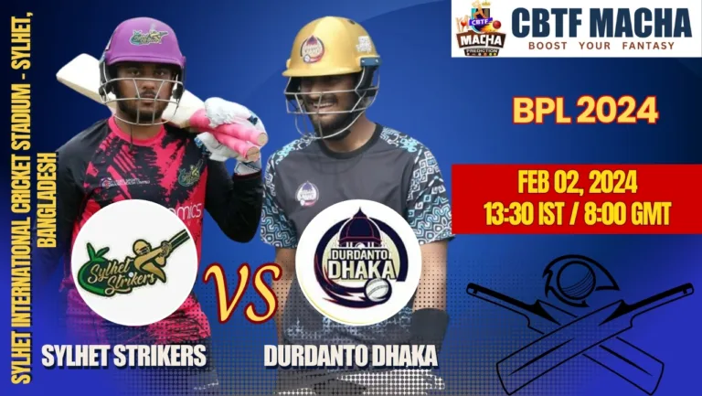 Sylhet Strikers vs Durdanto Dhaka Today Match Prediction & Live Odds - BPL 2024