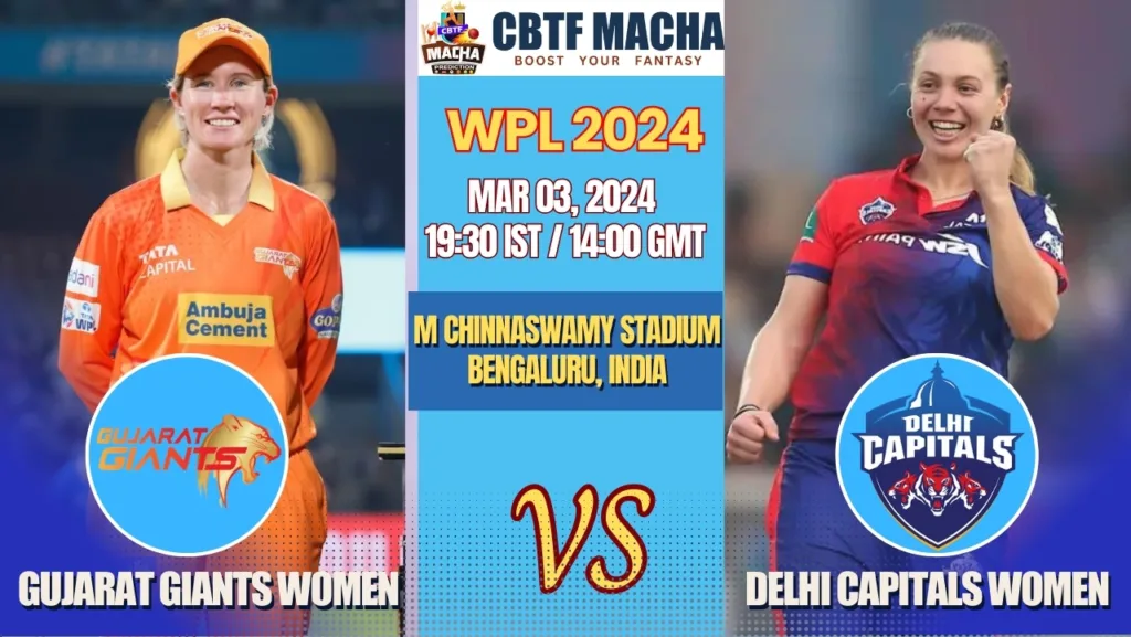 Gujarat Giants vs Delhi Capitals Women Today Match Prediction & Live Odds - WPL 2024