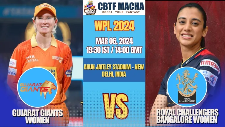 Gujarat Giants vs Royal Challengers Bangalore Women Today Match Prediction & Live Odds - WPL 2024