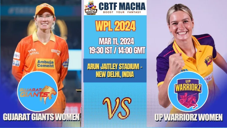 Gujarat Giants vs UP Warriorz Women Today Match Prediction & Live Odds - WPL 2024